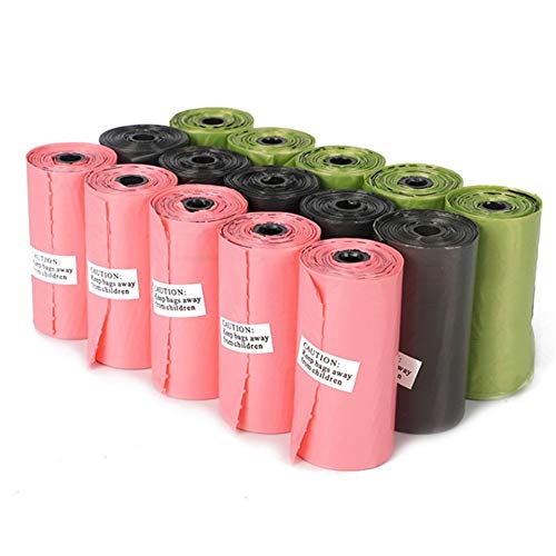 HEELPPO Bolsas Caca Perro Bolsas Biodegradables Perro Bolsas Perro Biodegradables Bolsa Perro Bolsa Caca Perro Bolsas Perro Bolsas Caca Perro Biodegradable Pink