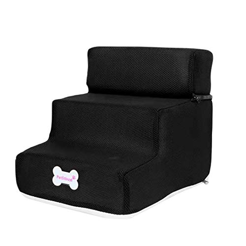 HengST Escalera de Mascotas Cachorros de con Funda de Malla Lavable y Extraíble de Alta Resiliencia Escalera 2/3 Pisos para Gatos y Perros