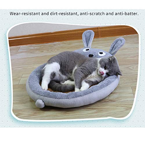 HIMA PETTR Peluche Cama para Mascotas Warm Animal Nido,con Cálido Desmontable Lavable Lavable para Cat Casetas para Perros,Gris,S:36 * 46 * 24cm