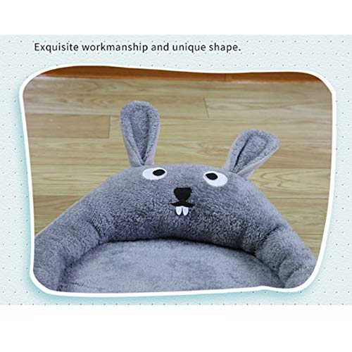 HIMA PETTR Peluche Cama para Mascotas Warm Animal Nido,con Cálido Desmontable Lavable Lavable para Cat Casetas para Perros,Gris,S:36 * 46 * 24cm