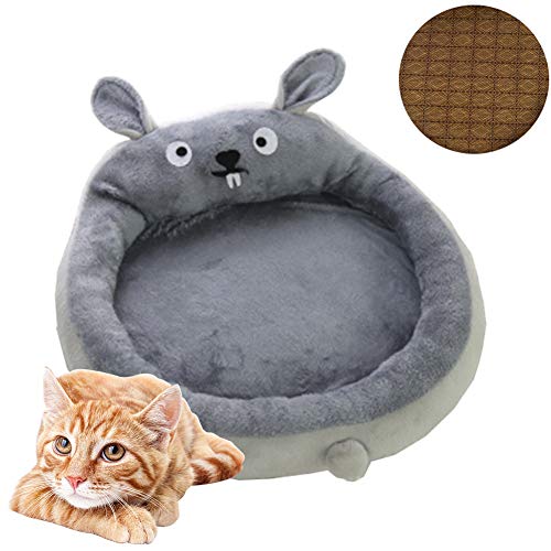 HIMA PETTR Peluche Cama para Mascotas Warm Animal Nido,con Cálido Desmontable Lavable Lavable para Cat Casetas para Perros,Gris,S:36 * 46 * 24cm