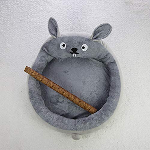 HIMA PETTR Peluche Cama para Mascotas Warm Animal Nido,con Cálido Desmontable Lavable Lavable para Cat Casetas para Perros,Gris,S:36 * 46 * 24cm