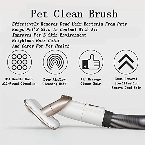 HIMAPETTR Mascotas Aspirador Recortadora De Pelo,EléCtrico Grooming Retiro del Pelo Peine,con MáQuina De Cepillado Y Peinado del Cabello,Adecuado para Perros Y Gatos De Pelo Grande, Mediano Y Corto