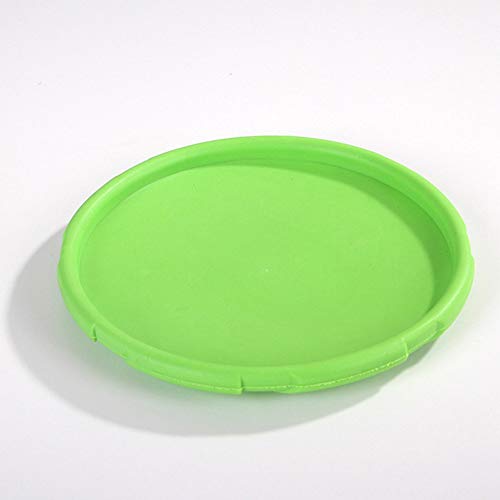 Hirkase De Silicona para Mascotas Frisbee, mordedura Impacto no es Malo OVNI mordedura de Perro de Juguete Impermeable Materiales de formación masticables para Mascotas (15 cm de Color Rosa)