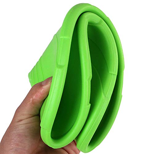 Hirkase De Silicona para Mascotas Frisbee, mordedura Impacto no es Malo OVNI mordedura de Perro de Juguete Impermeable Materiales de formación masticables para Mascotas (15 cm de Color Rosa)