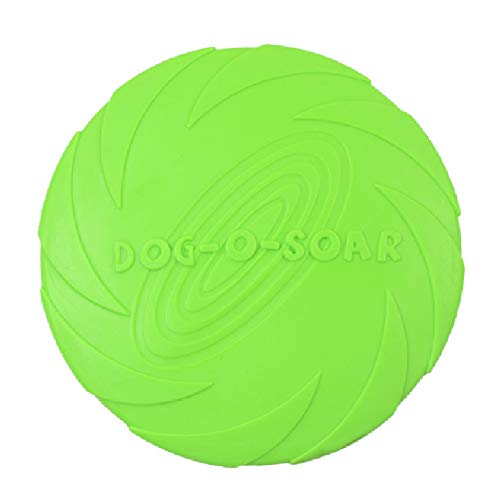 Hirkase De Silicona para Mascotas Frisbee, mordedura Impacto no es Malo OVNI mordedura de Perro de Juguete Impermeable Materiales de formación masticables para Mascotas (15 cm de Color Rosa)