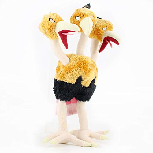 hjcly Peluche Anime Dodrio 30Cm, La Muñeca De Peluche De Avestruz De Tres Cabezas Suave para Regalo De Niños