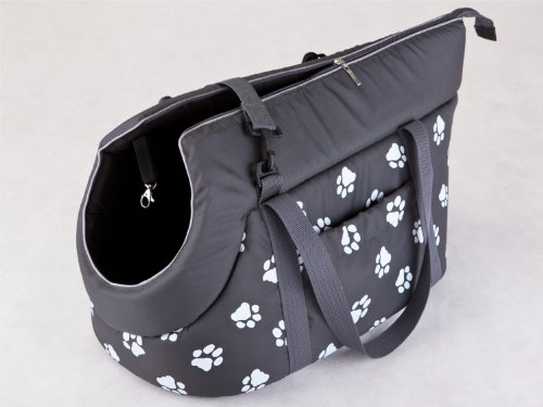 Hobbydog Bolsa de Transporte para Perros y Gatos, tamaño 2, Color Gris con Patas impresión