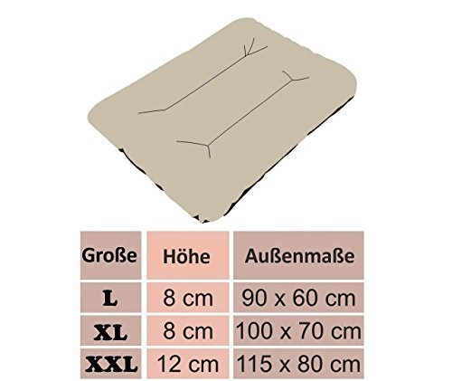 Hobbydog R1 ecobra7 Cama para Perros Eco Dormir Espacio Ruhe Espacio Perros Colchón Perro Cojín, 90 x 60 cm, L, Color marrón