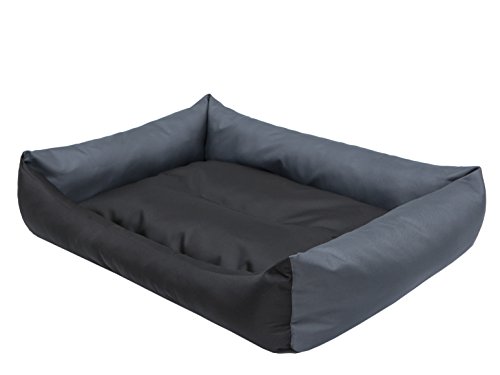 Hobbydog XXL LECCZG2 Cama para Perros Eco Tamaño XXL – 105 x 75 cm Negro – Gris Cama Colchón Eco XXL, Multicolor, 2,75 kg