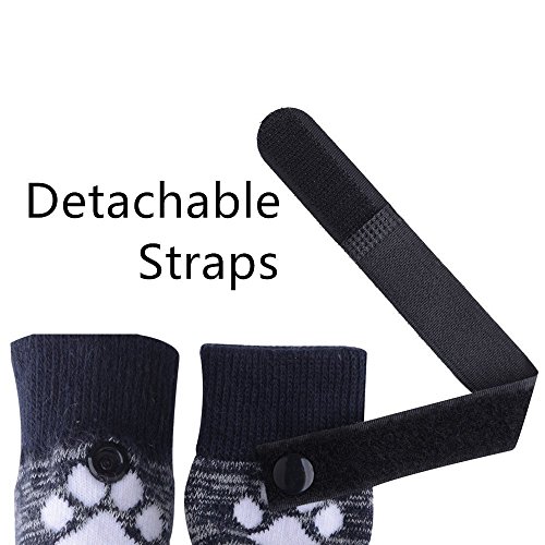 HOMIMP Calcetines antideslizantes para perro con correas de control de tracción, impermeables, protector de huellas