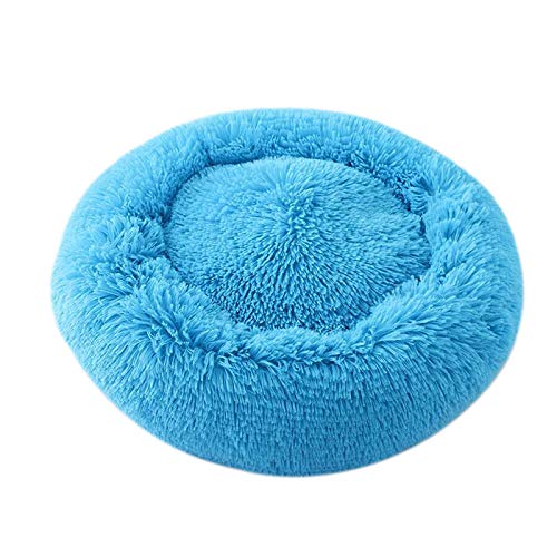 huangThroStore Cama calmante para Perros y Gatos, Cama de Felpa para Cachorros y Perros, Amarillo, 70 cm