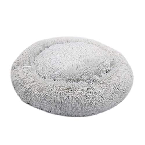 huangThroStore Cama calmante para Perros y Gatos, Cama de Felpa para Cachorros y Perros, Amarillo, 70 cm