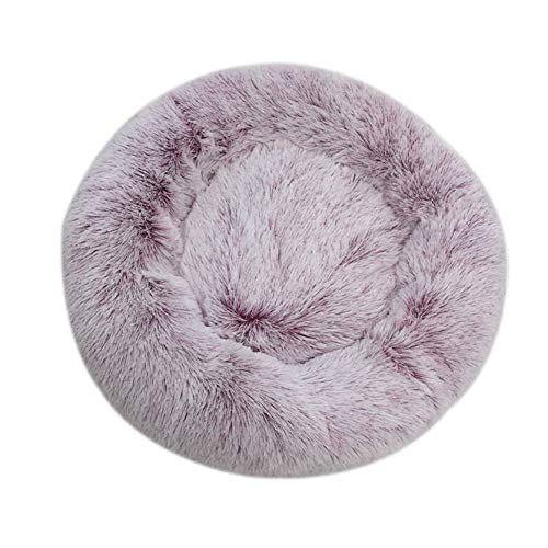 huangThroStore Cama calmante para Perros y Gatos, Cama de Felpa para Cachorros y Perros, Rosa, 80 cm