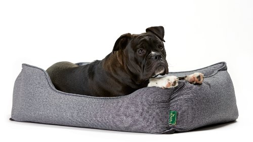 Hunter Boston 61429, Cama para perros, tamaño S (espacio exterior 60 x 50 x 20 cm/ interior cojín 52 x 42 cm), color gris