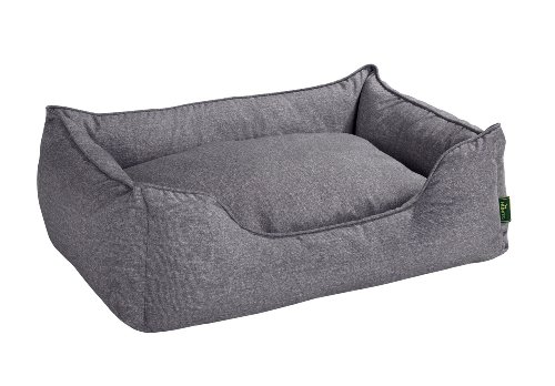 Hunter Boston 61429, Cama para perros, tamaño S (espacio exterior 60 x 50 x 20 cm/ interior cojín 52 x 42 cm), color gris