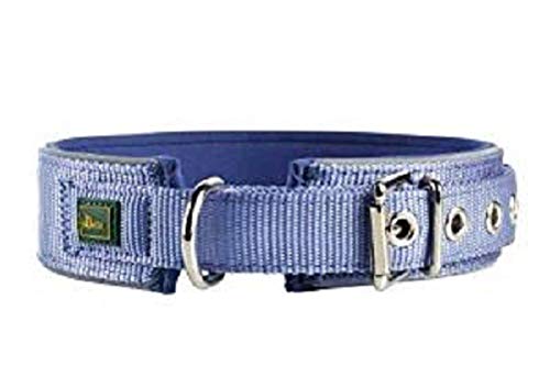 Hunter Collar de Neopreno Reflectante, para Perros, Azul, Tamaño 60, 49 - 56 cm, 45 mm