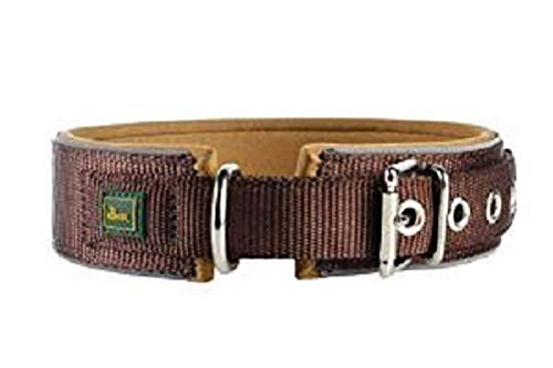 Hunter Collar de Neopreno Reflectante, para Perros, Marrón (Caramelo), Tamaño 60, 49 - 56 cm, 45 mm