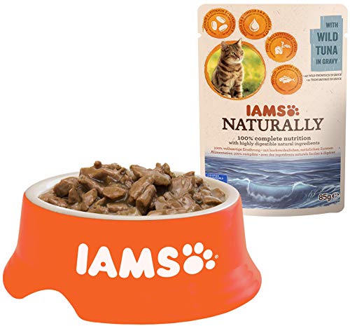 IAMS Naturally Atún, húmedo Forro con Atún para Adultos Gatos