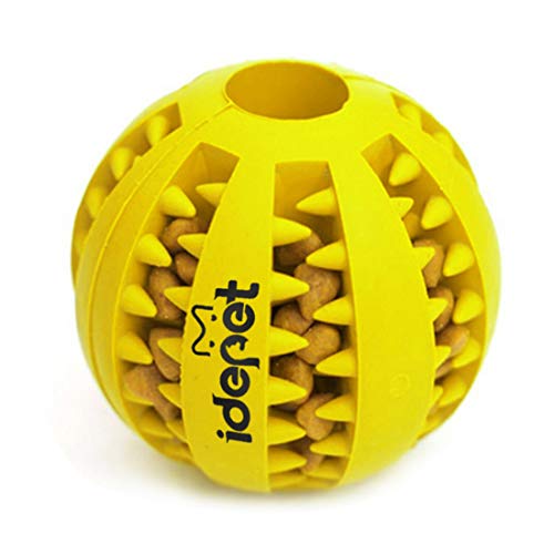 Idepet Pelota de Juguete para Perros, no tóxica para Perros Gatos, Pelota para Limpiar los Dientes de Tus Mascotas, para darles Alimentos, Pelota de Ejercicio Que Aumenta su Inteligencia