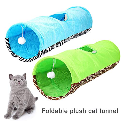 ieenay Túnel para Gato, Pasarela, Tubos Plegables, Juguete Interactivo Divertido, Juguetes para Mascotas