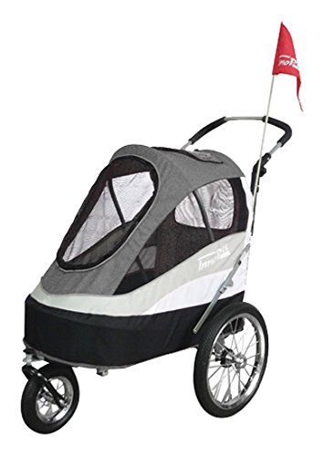 InnoPet Sporty Dog Deluxe Trailer, Gris y Negro, Black/Silvergrey