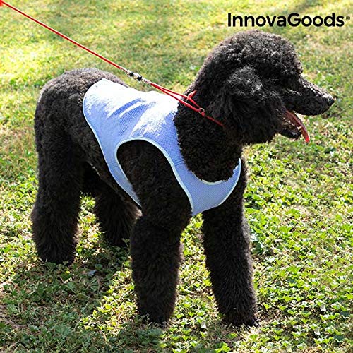 InnovaGoods IG813994 Chaleco Refrescante para Mascotas Medianas, M, Azul