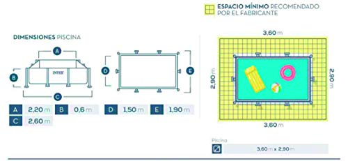 Intex 28270NP  Small Frame - Piscina desmontable, 220 x 150 x 60 cm, 1.662 litros
