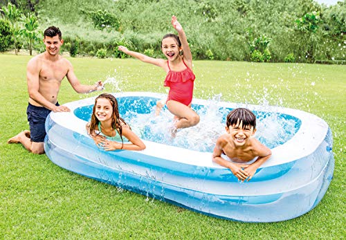 Intex 56483NP - Piscina hinchable rectangular 262 x 175 x 56 cm, 770 litros (Colores surtidos: azul o verde)