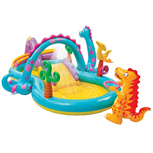 Intex 57135NP - Centro juegos hinchable dinos 333 x 229 x 112 cm, 280 litros