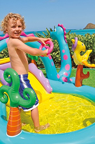 Intex 57135NP - Centro juegos hinchable dinos 333 x 229 x 112 cm, 280 litros