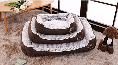 IOPJKL Cama para Mascotas, caseta para Perros extraíble y Lavable, Cuatro Estaciones de pethouse, Alfombra para Perros, Cama para Perros Grande, Suministros para Mascotas(L, Brown)