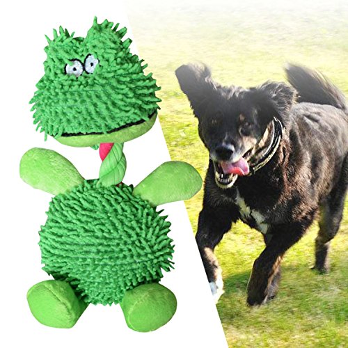 Iycorish 1 Pieza Juguetes de Perro Mascota Animal Rana Suave Juguete de Sonido chirriador de Masticar para Perro Juguete Interactivo