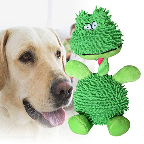 Iycorish 1 Pieza Juguetes de Perro Mascota Animal Rana Suave Juguete de Sonido chirriador de Masticar para Perro Juguete Interactivo