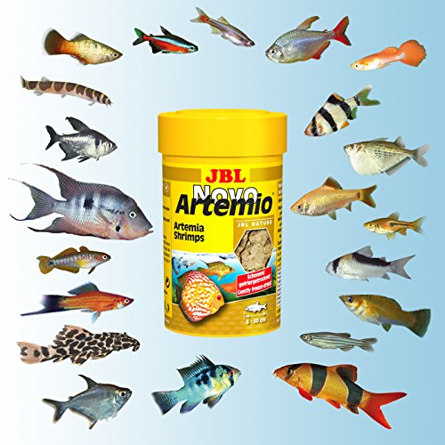 JBL Complemento alimenticio NovoArtemio, para Todos los Peces de acuarios, Compuesto de cangrejos de Artemia liofilizada