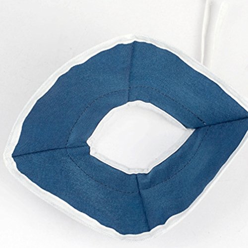 JEELINBORE Collares y Conos de Recuperación de Tela Ligero Protector Collarín para Perros y Gatos (Azul, Diámetro: 25.4cm)