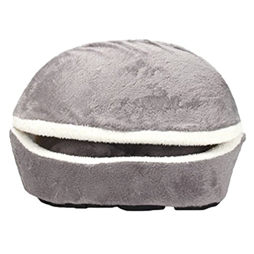 JEELINBORE Decorativo Cómodo Camas Sofás Cojín para Gatos Perros Animales pequeño Lavable Desmontable Casa (Gris, 45 * 32 * 32)