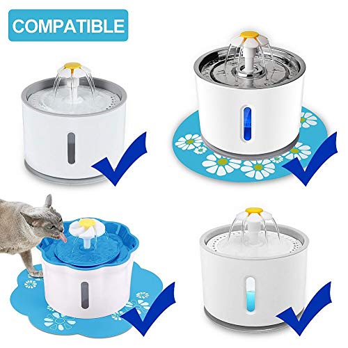 JFUNE Filtro de Fuente de Agua para Gatos,Filtros de Repuesto de Fuente para Mascotas de 2.4L con carbón Activo para la Fuente de Agua del dispensador de Agua (8 Piezas)