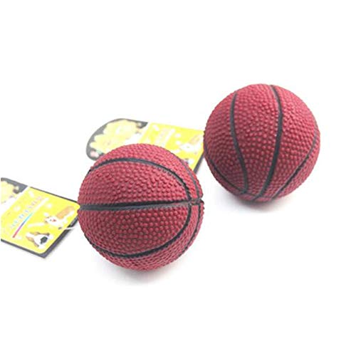 JHJK$WDX 2Pcs Perro Vocal Toy Ball Mascota Juguete Resistente a la mordedura Pelota Perro Baloncesto Sonido Juguete