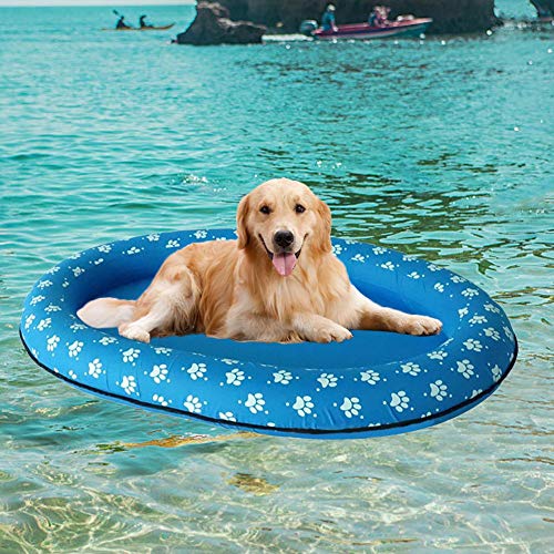 Jinclonder El Flotador de la Piscina del Perro de, natación Flotante del Animal doméstico, Juguete Inflable de la Playa de la Cama de Fila para el Gato del Perro