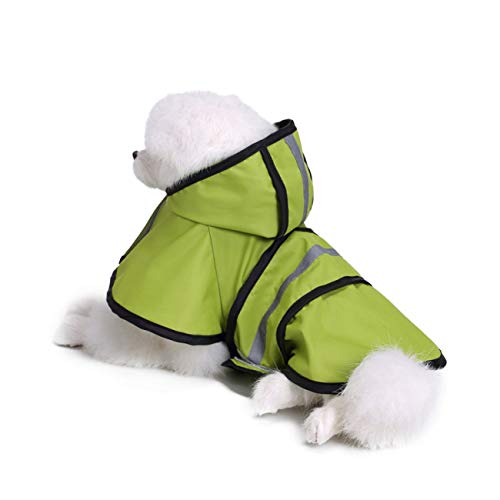 JIUY Perro Grande Capa del Perro Mascota Impermeable Ocio Ropa Impermeable Mascota Oso de Peluche Grande de la Venta de la fábrica Impermeable del Perro Directa (Verde)