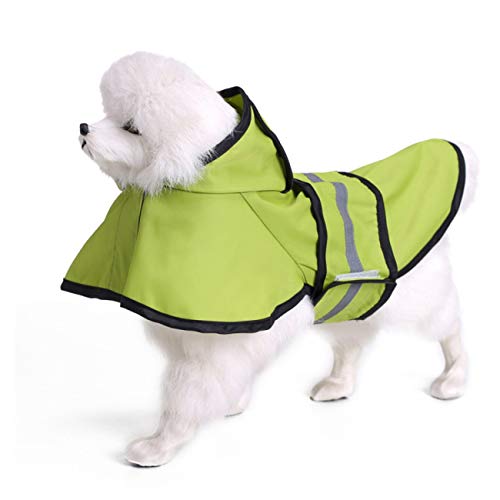 JIUY Perro Grande Capa del Perro Mascota Impermeable Ocio Ropa Impermeable Mascota Oso de Peluche Grande de la Venta de la fábrica Impermeable del Perro Directa (Verde)