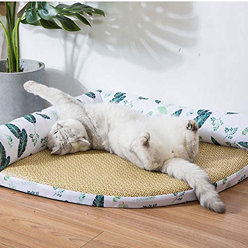 JNWEIYU Nido de Animal doméstico, Cama Desmontable y Lavable Mascota Gato Rojo Neto Dormir Mat Mat Primavera y Verano, Suministros de Dormir Cuatro Estaciones universales del Gato (Color : A)