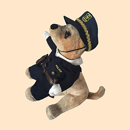 Jnzr De Halloween para Mascotas Cosplay Ropa, Cat Policía Labra la Ropa, Ropa de Fiesta de Vestir Cuatro Estaciones Linda Universal para la Navidad de la Foto de la Fiesta,L