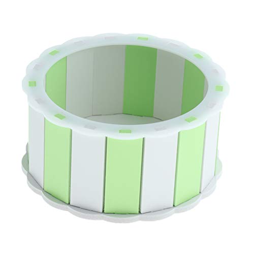 joyMerit Hamster Running Wheel Jaulas De Madera Duraderas Accesorios Rat Gerbil Pet Toy - Verde y Blanco