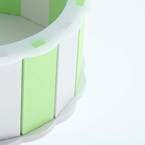 joyMerit Hamster Running Wheel Jaulas De Madera Duraderas Accesorios Rat Gerbil Pet Toy - Verde y Blanco