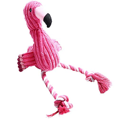 Juguete de Peluche Nuevo Juguete Flamenco Nudo Vocal Juguete De Peluche Golden Retriever Molar Anti Mordedura Productos para Mascotas Juguete De Perro De Goma Juguete De Perro Grande