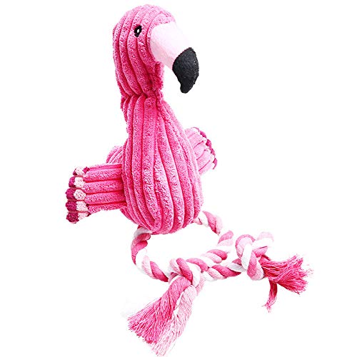 Juguete de Peluche Nuevo Juguete Flamenco Nudo Vocal Juguete De Peluche Golden Retriever Molar Anti Mordedura Productos para Mascotas Juguete De Perro De Goma Juguete De Perro Grande