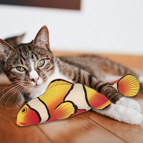 Juguete Para Peces Gato Juguete Eléctrico Simulado USB Juguete Hierba Gatera Pescado Relleno Con Hierba Gatera Excite A Los Gatos Reduzca Las Emociones Del Gato Estrés Para Gatos, Cachorros Y Perros