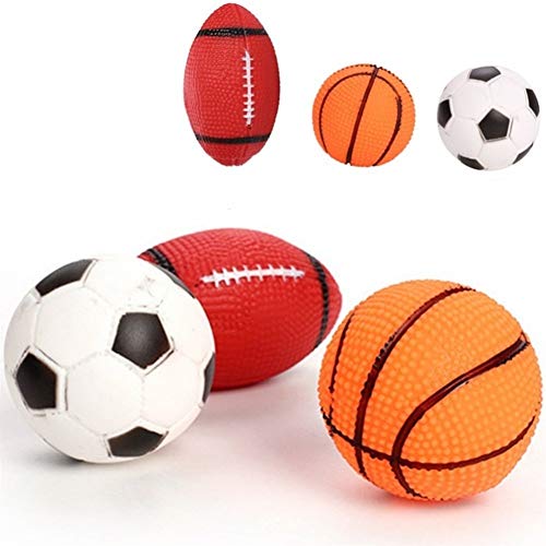 Juguetes For Perros Squeak Sound Pelota For Perros Goma Fútbol Baloncesto Juguetes Interactivos For Perros Pequeños Medianos Grandes Mascotas Suministros De Juguetes ( Color : 3 , Size : One size )